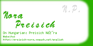 nora preisich business card